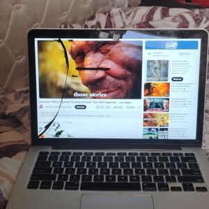 Apple Laptop with Custom Stickers